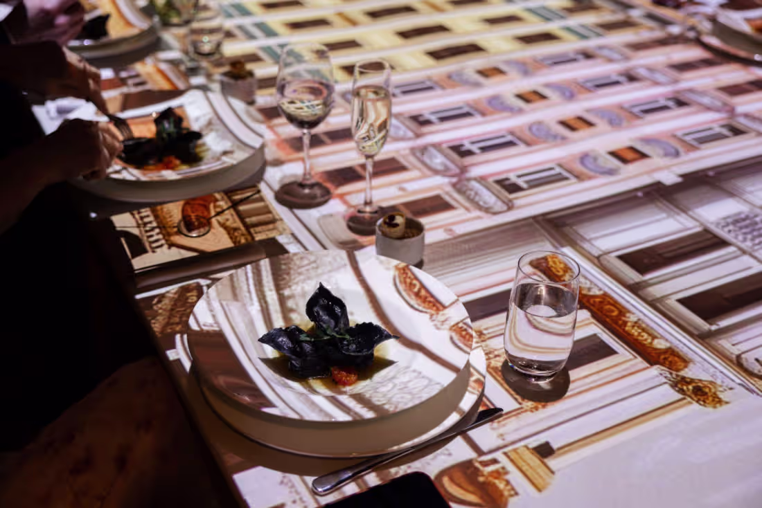 Cover image for Table projection mapping for "The