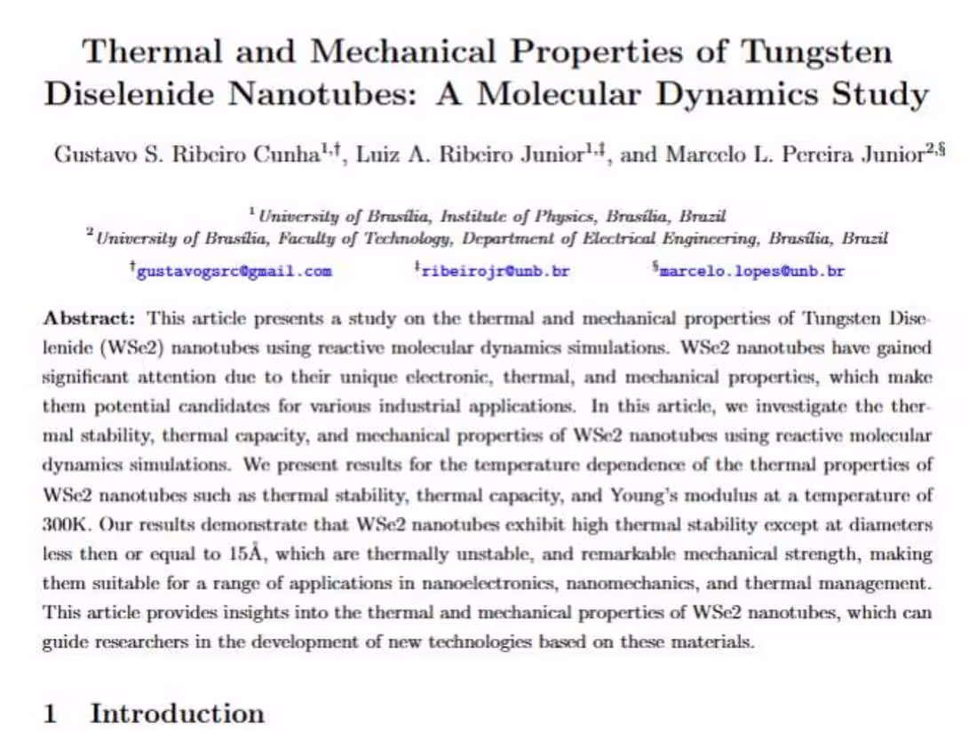 Cover image for A Molecular Dynamics Study