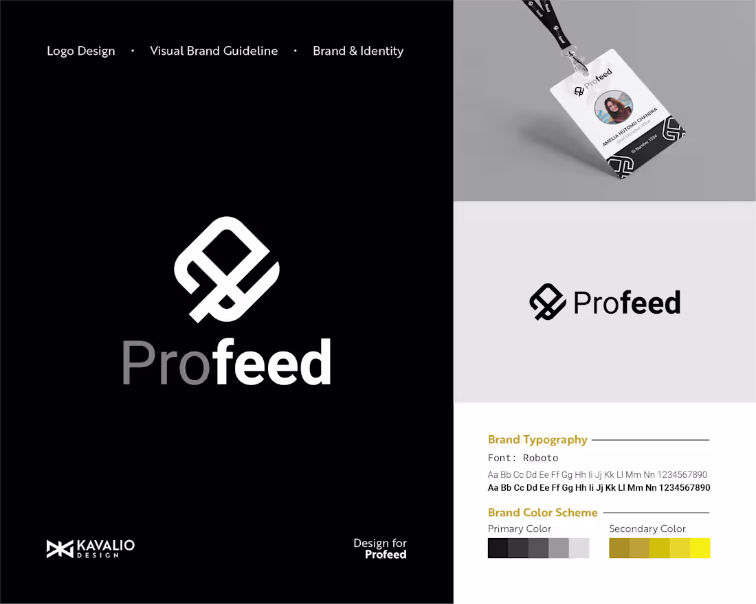 Cover image for Profeed Logo Design & Visual Brand Guideline + Identity