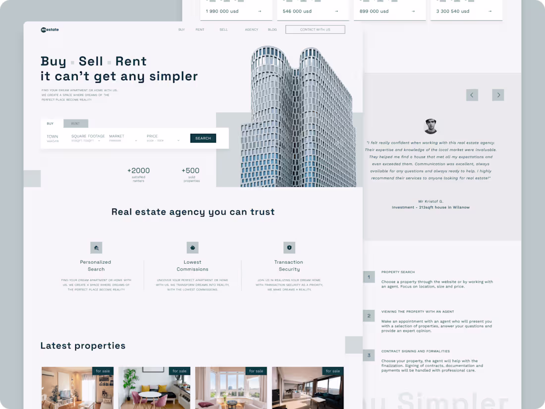 Cover image for Real Estate Agency Website