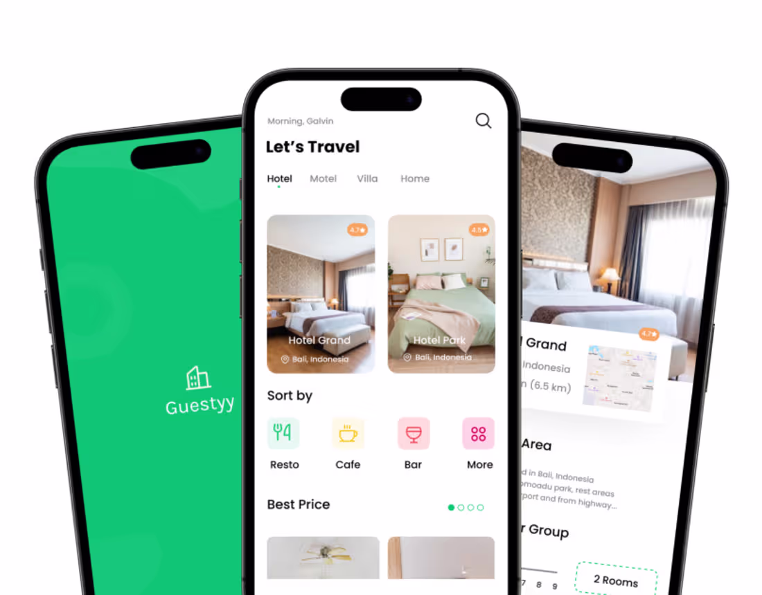 Cover image for Guestyy | Hotel Booking App on Behance