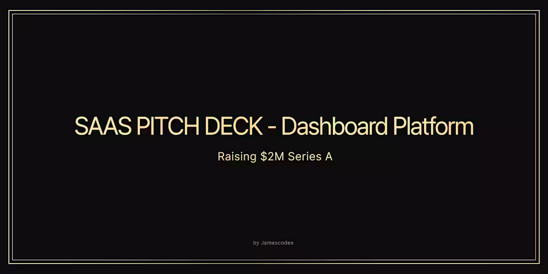 Cover image for Premium SaaS pitch deck for