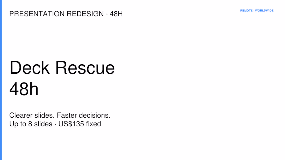 Cover image for Independent concept: Deck Rescue 48h