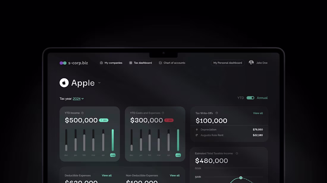 Cover image for S-Corp Tax Automation Web Application Design