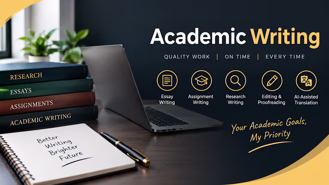 Cover image for Professional Academic Writing, Editing & Proofreading Service