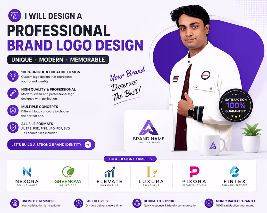Cover image for I will design a professional brand logo design