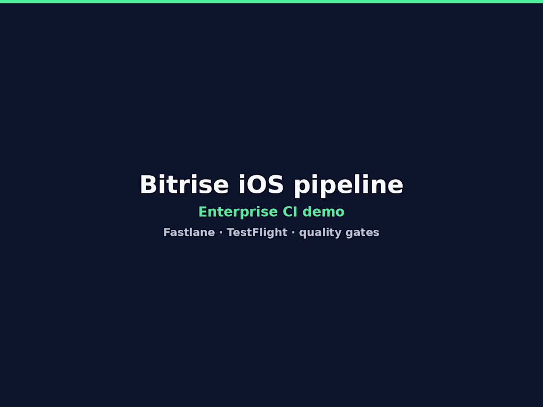 Cover image for Enterprise iOS pipeline on Bitrise