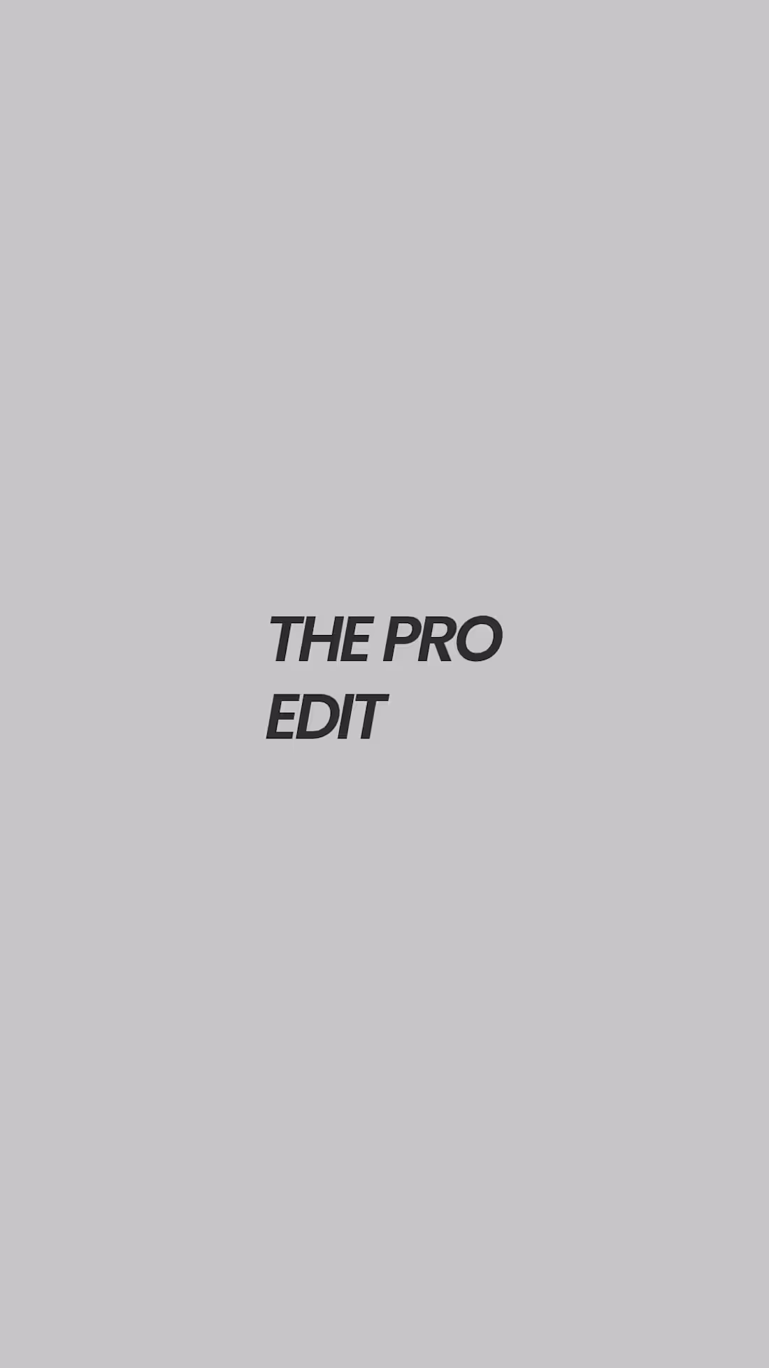 Cover image for The Pro Edit