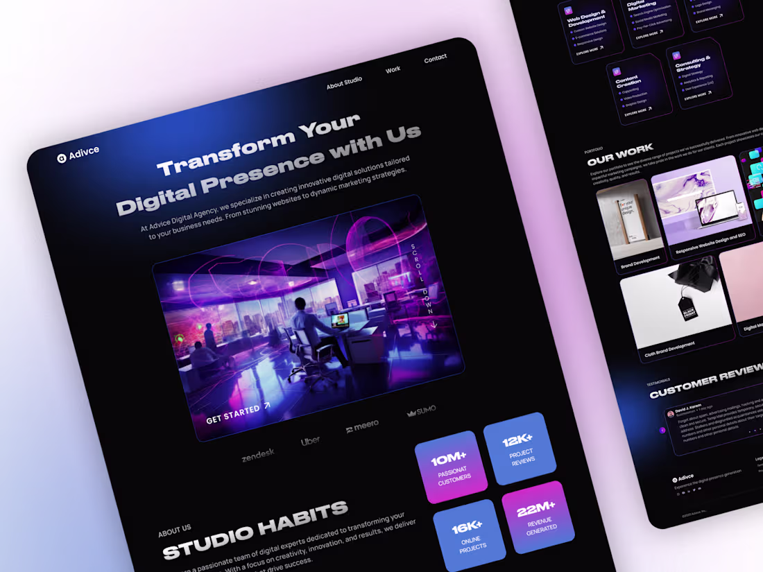 Cover image for Adivce — Digital Agency Website Design & Brand Experience