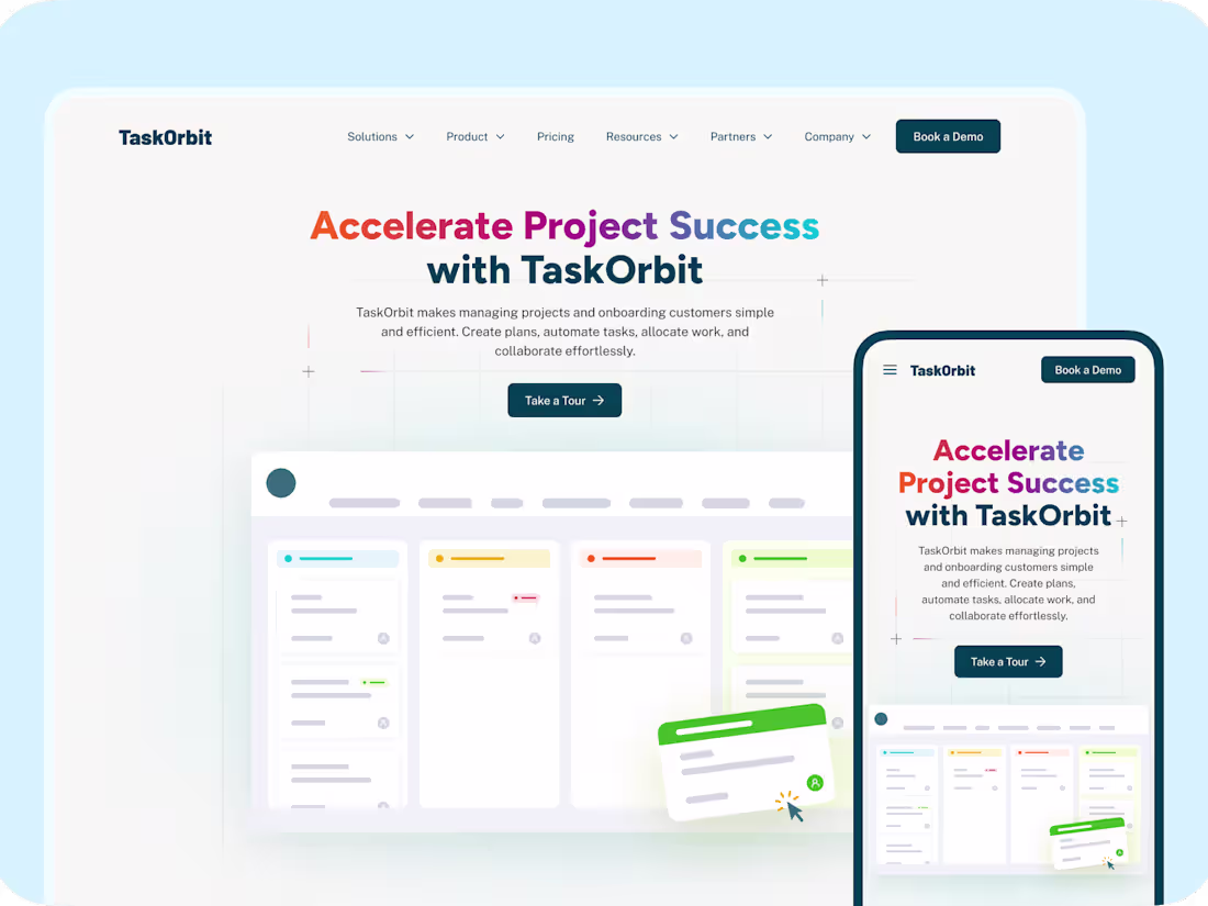 Cover image for Marketing Website for a Project Management Software