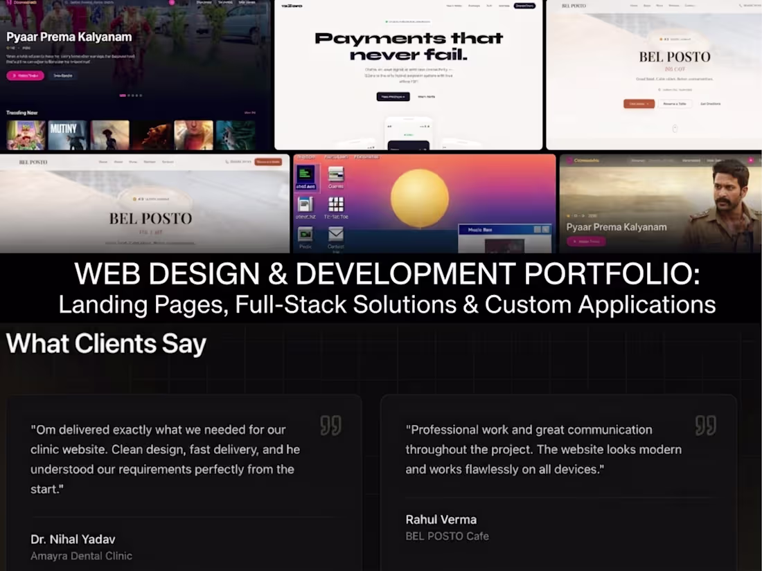 Cover image for Full-Stack Web Application & Custom Website Development