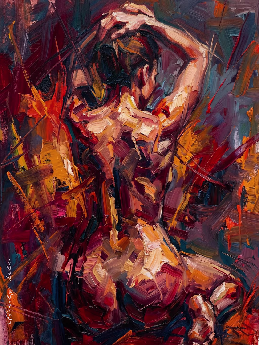 Cover image for "Unraveling" — Expressionist Figure Series
A