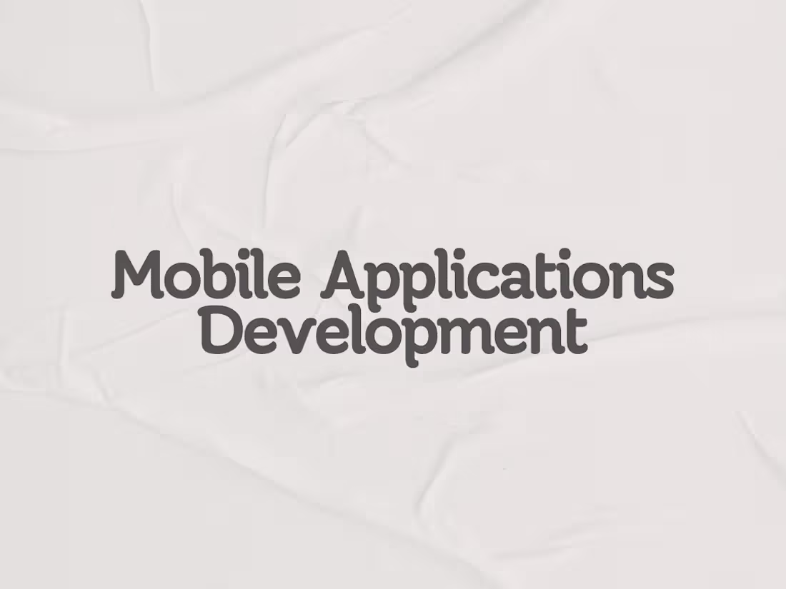 Cover image for Mobile Applications Development