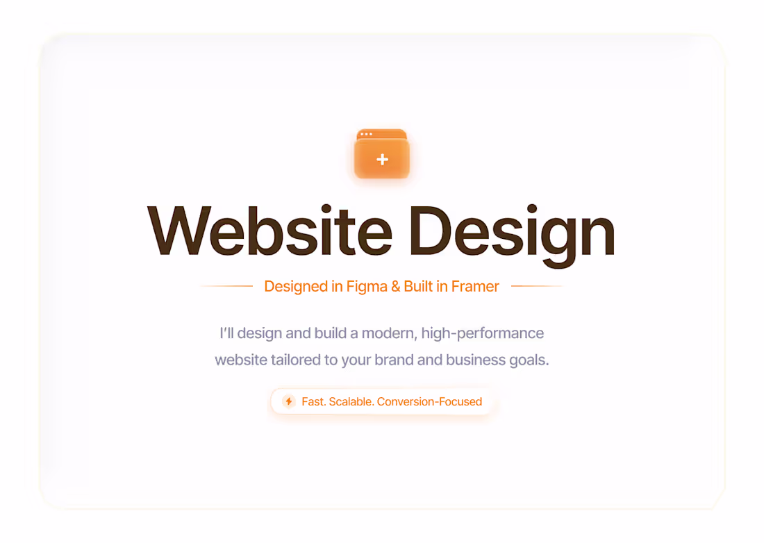 Cover image for Website Design (Designed in Figma & Built in Framer)