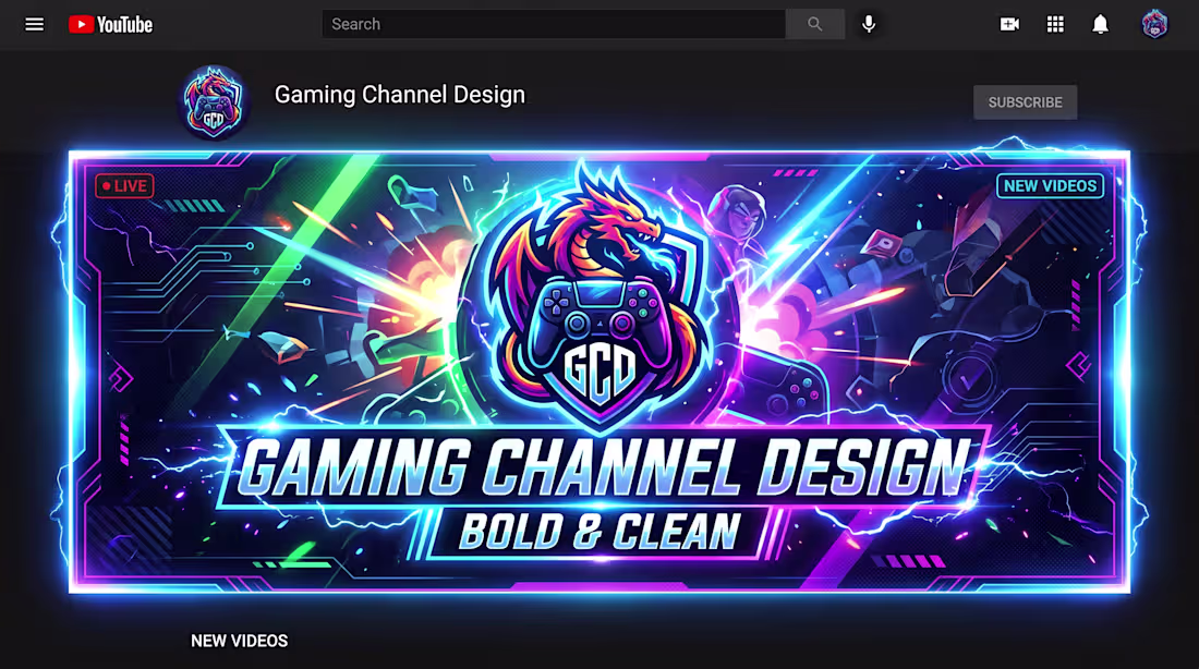 Cover image for a youtube gaming banner design
