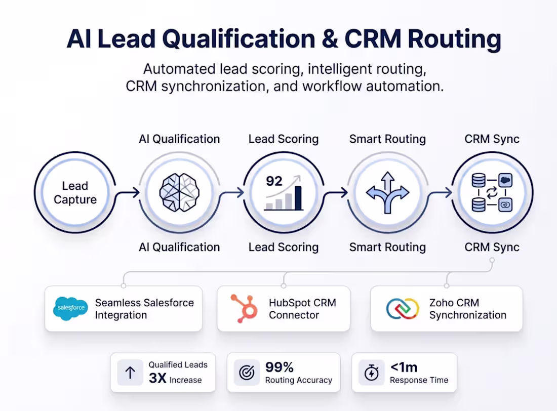 Cover image for AI Lead Qualification & CRM Routing Workflow