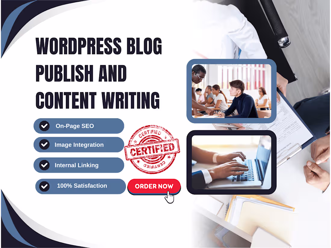 Cover image for Wordpress Publishing & Content Writing Upto 2000 Words