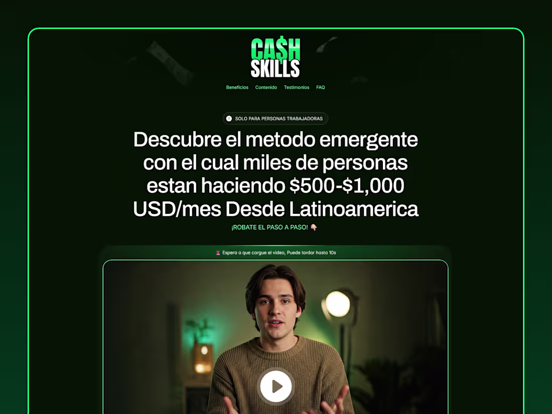 Cover image for Landing Page ✦ Cash Skills
