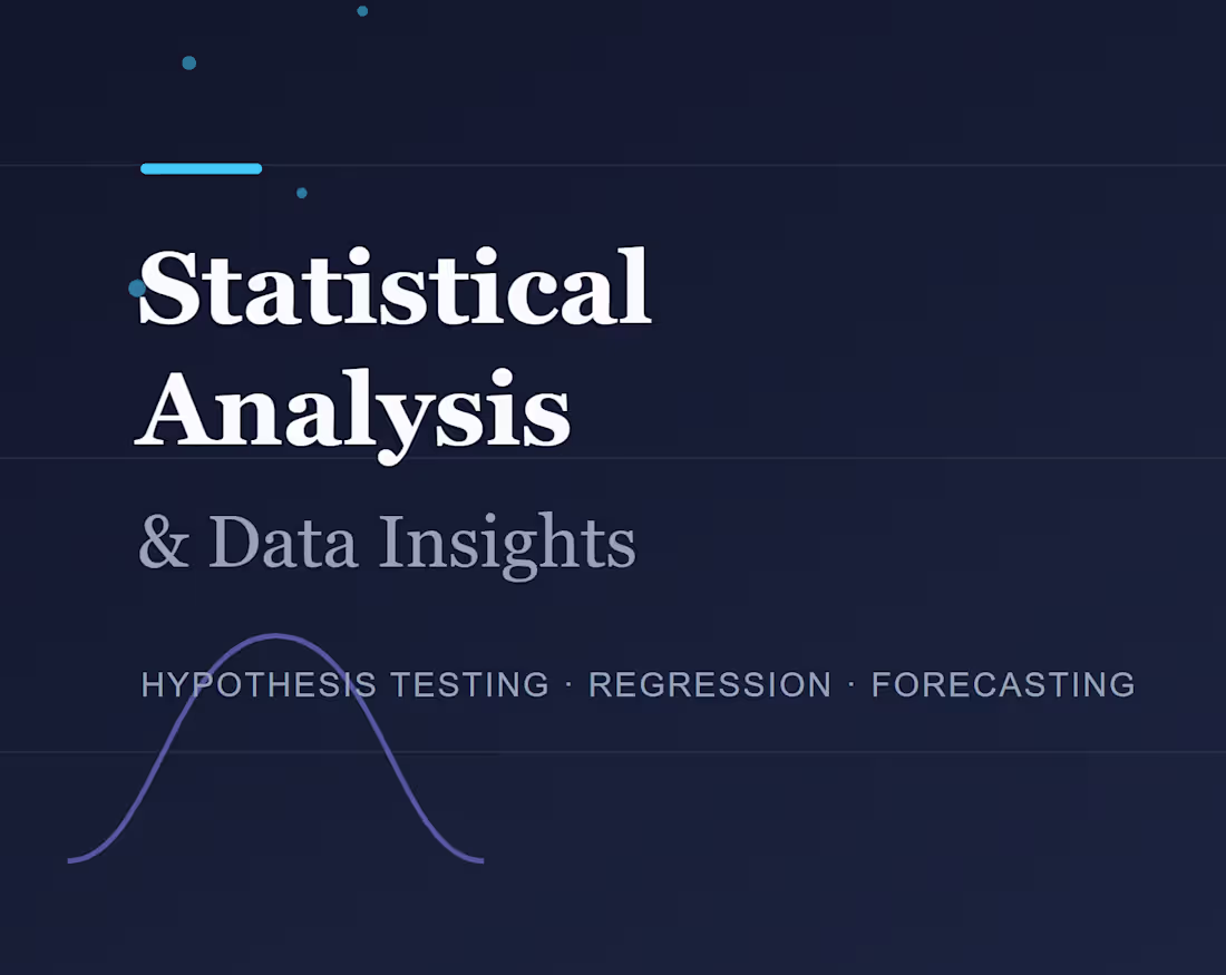 Cover image for Statistical Analysis & Data Insights