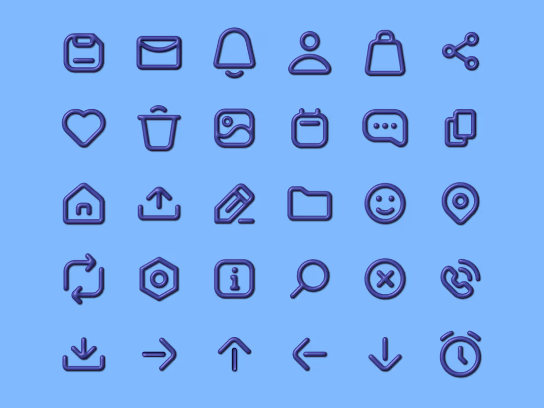 Cover image for Custom Icon System Design (16 Icons)