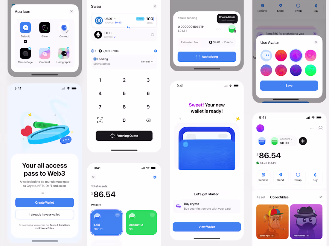 Cover image for Mobile Application Design - Modern Cryptocurrency Wallet