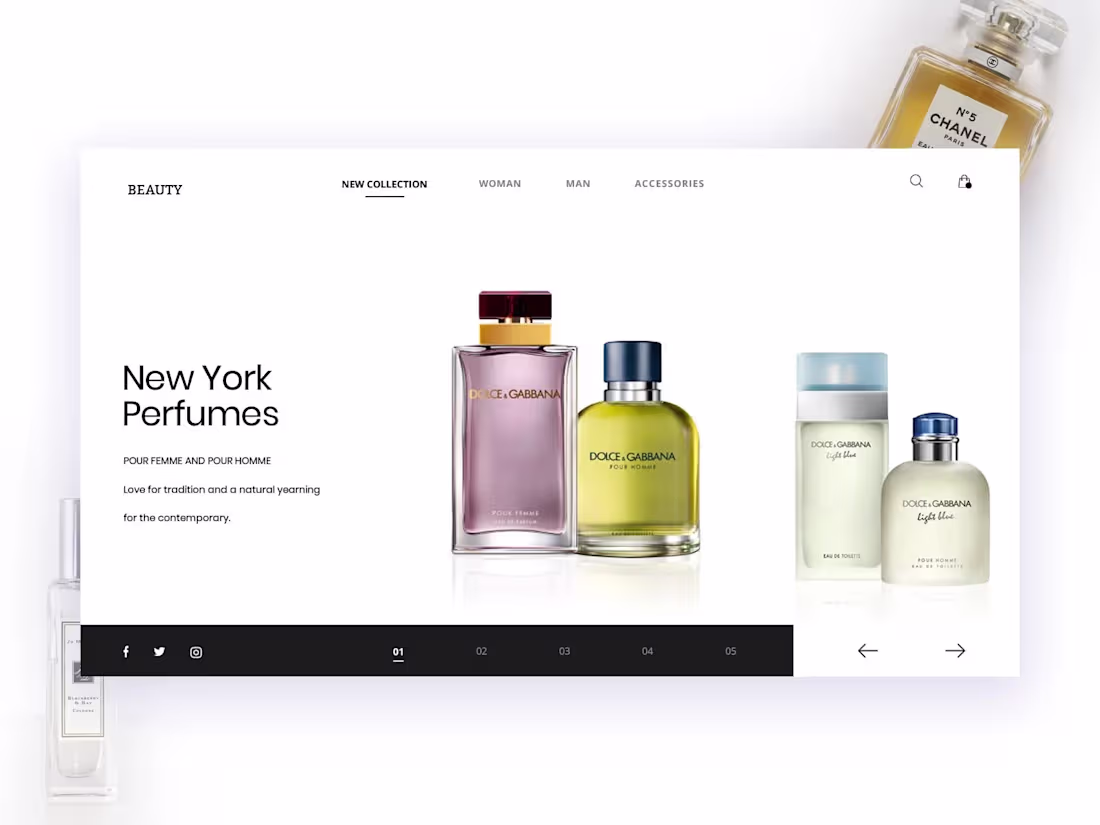 Cover image for Luxury Perfume E-Commerce Website Design