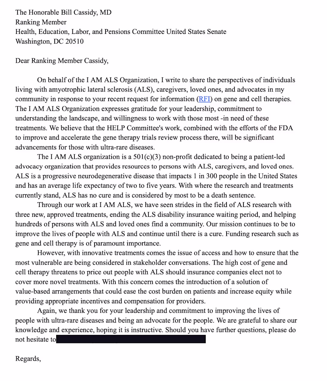 Cover image for Response to RFI 