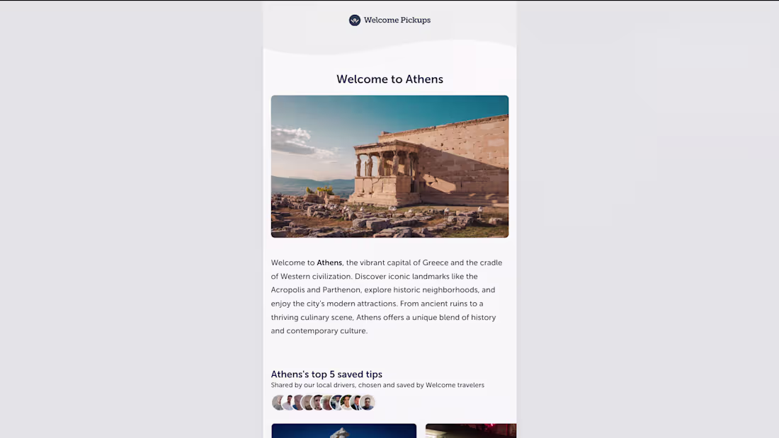 Cover image for Welcome Pickups — Travel Marketplace Apps