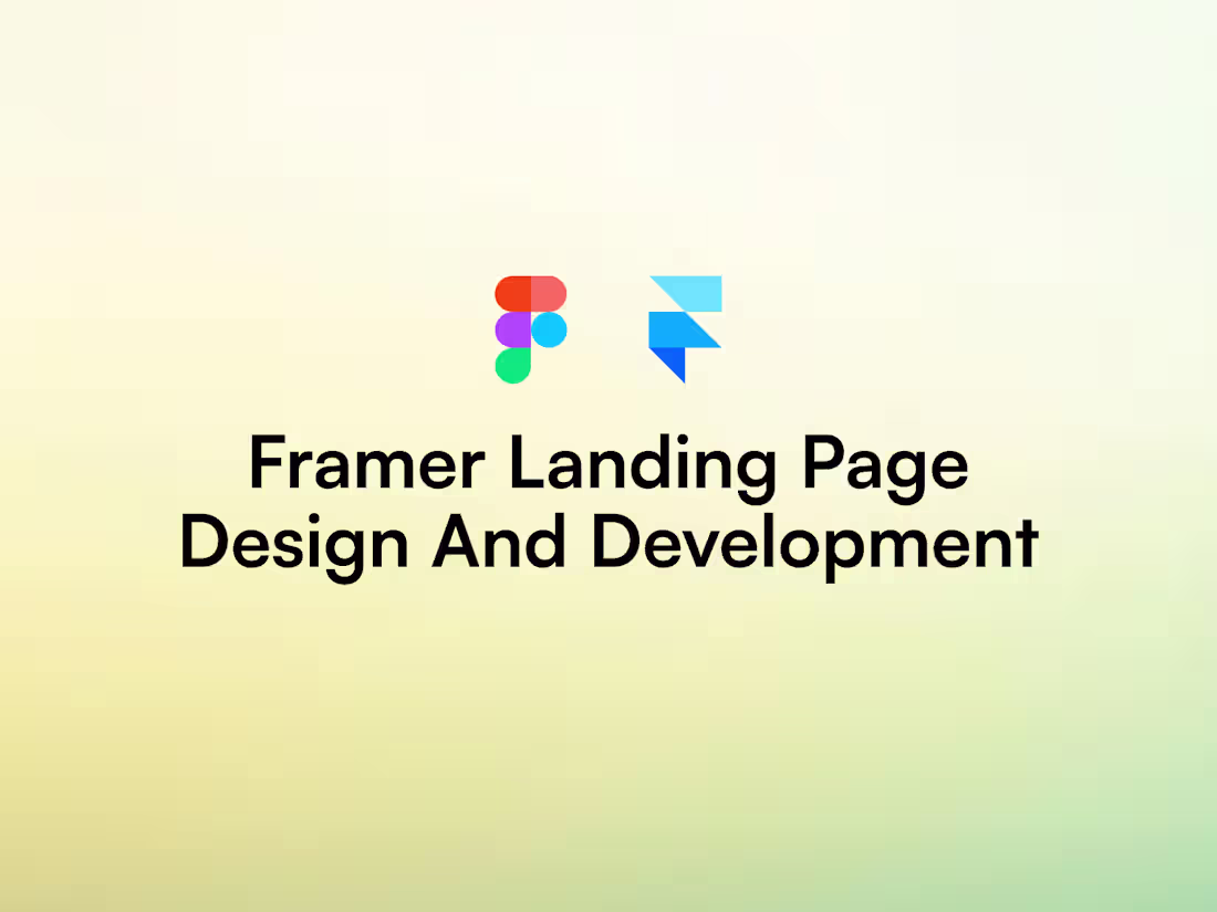 Cover image for Framer Landing page Design and Development