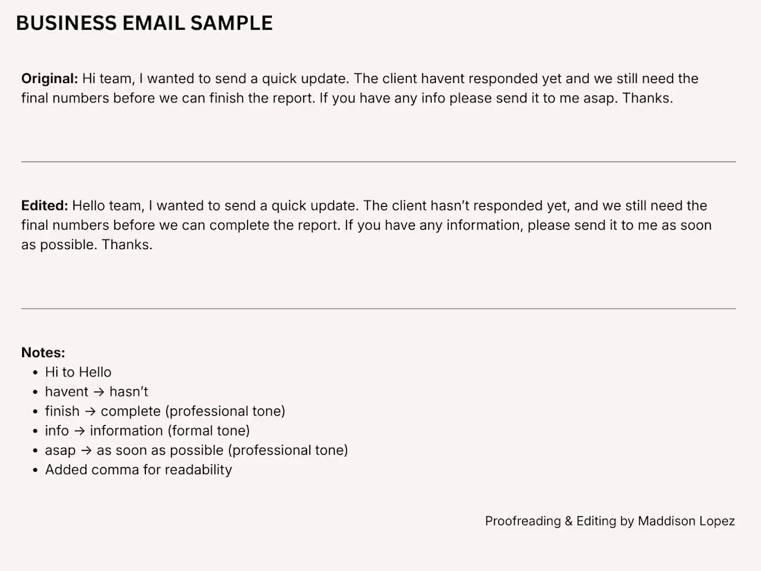Cover image for Business Email Example