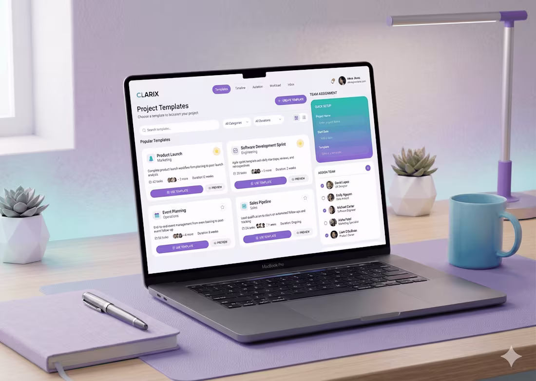 Cover image for Project Management Web App UI/UX Design