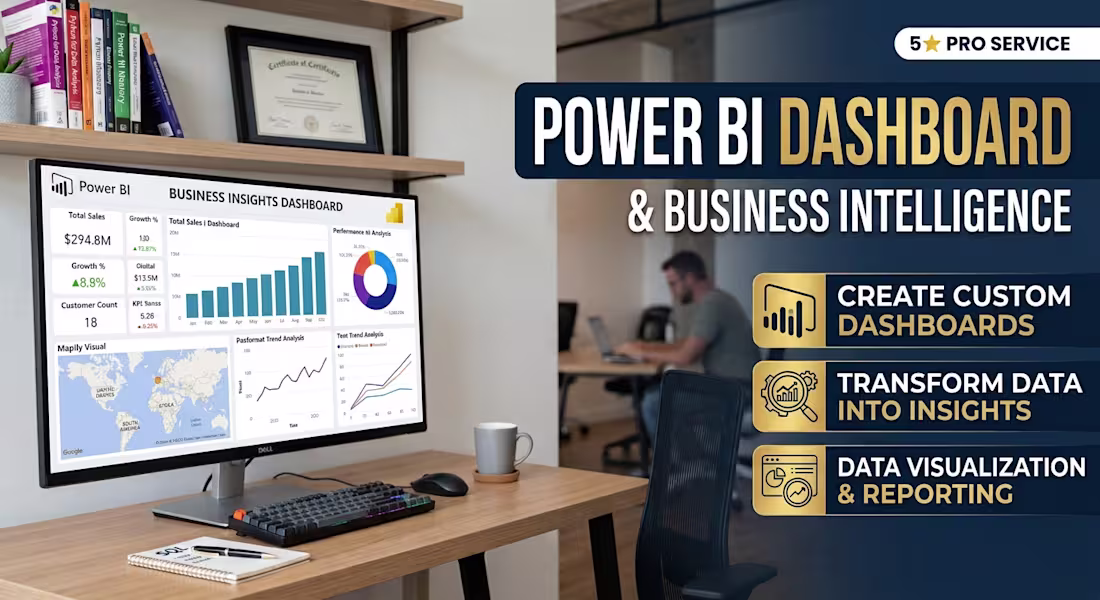 Cover image for Power BI Dashboard & Business Intelligence