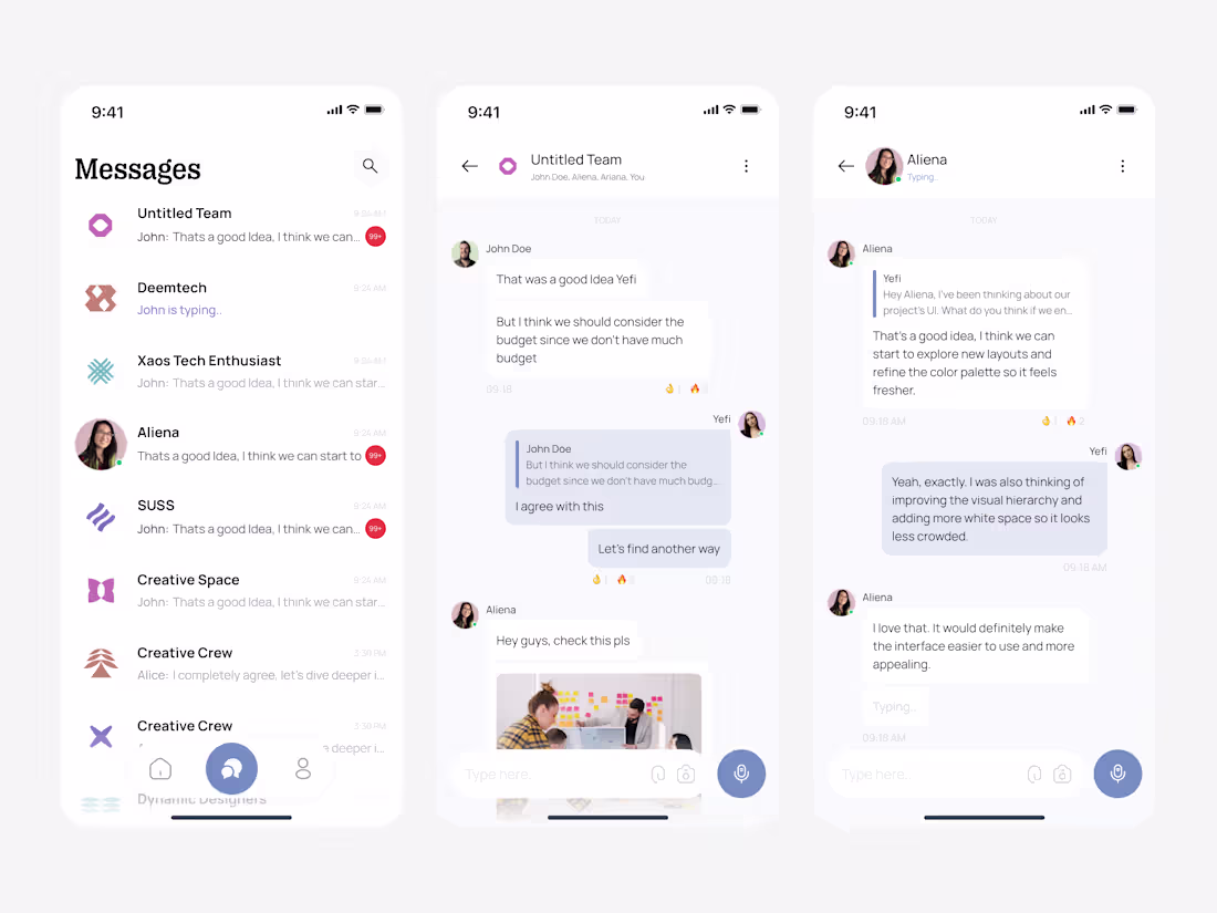 Cover image for Chat & messaging app UI