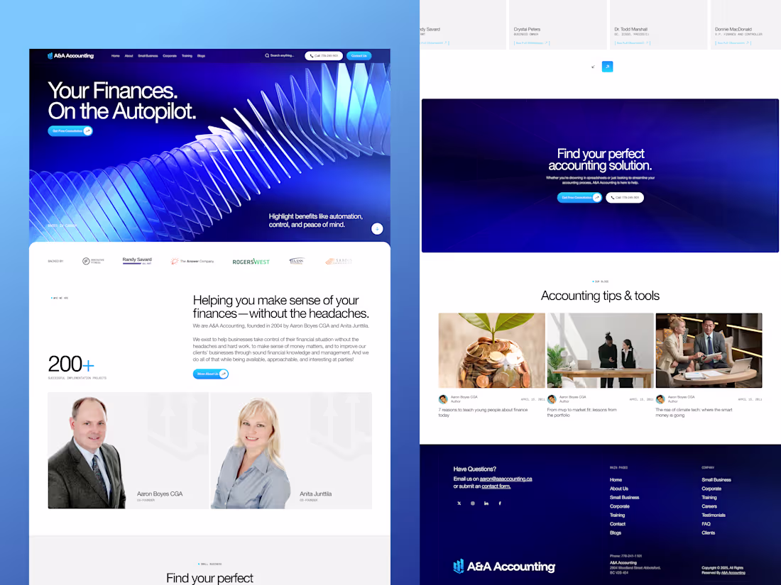 Cover image for 📊 A&A Accounting – Modern Accounting Website Built in Webflow.