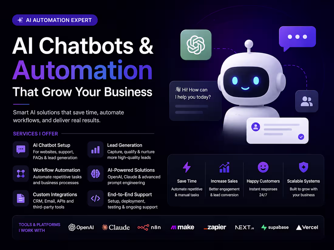 Cover image for AI Chatbot Setup for Businesses