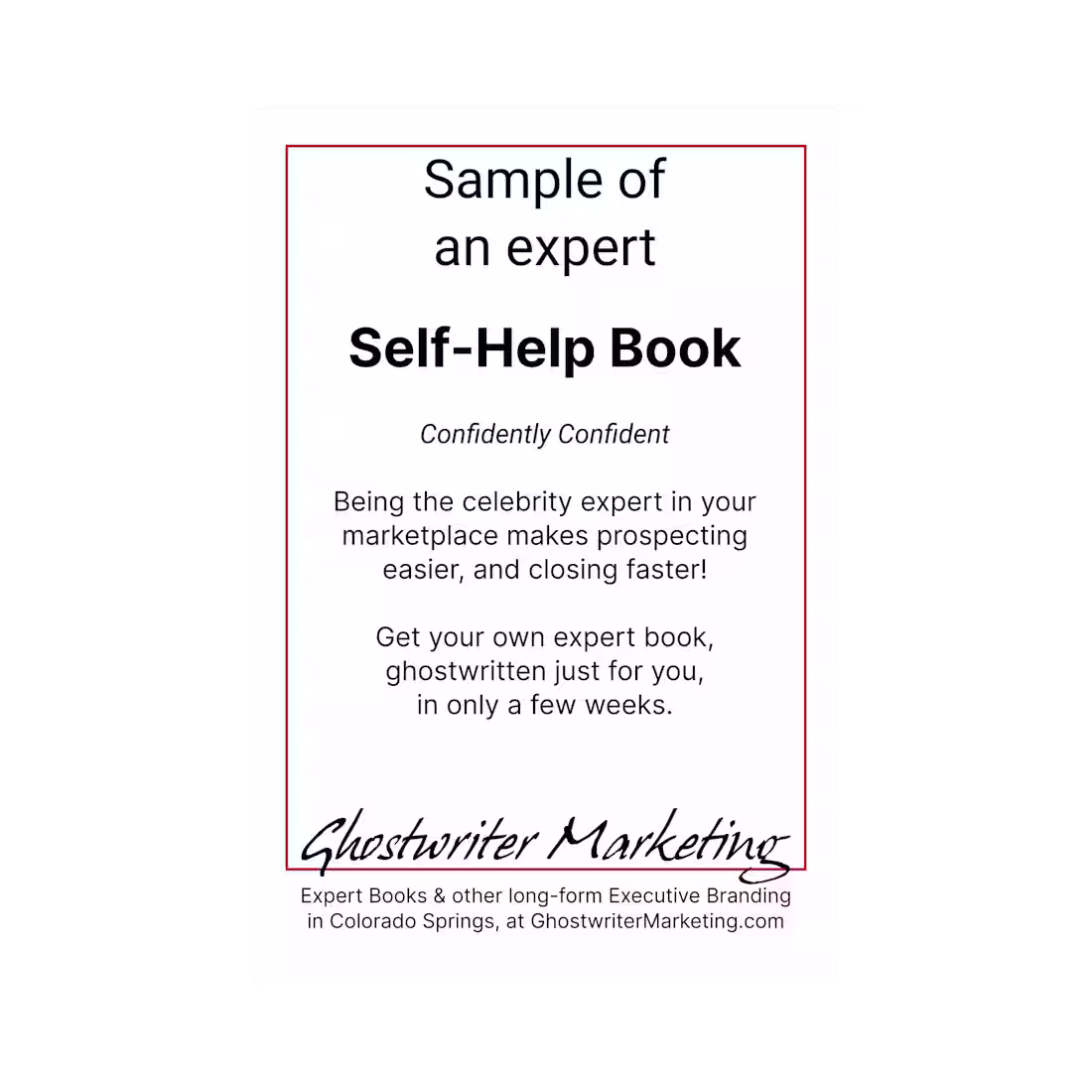 Cover image for Self-Help Book Ghostwriting Sample