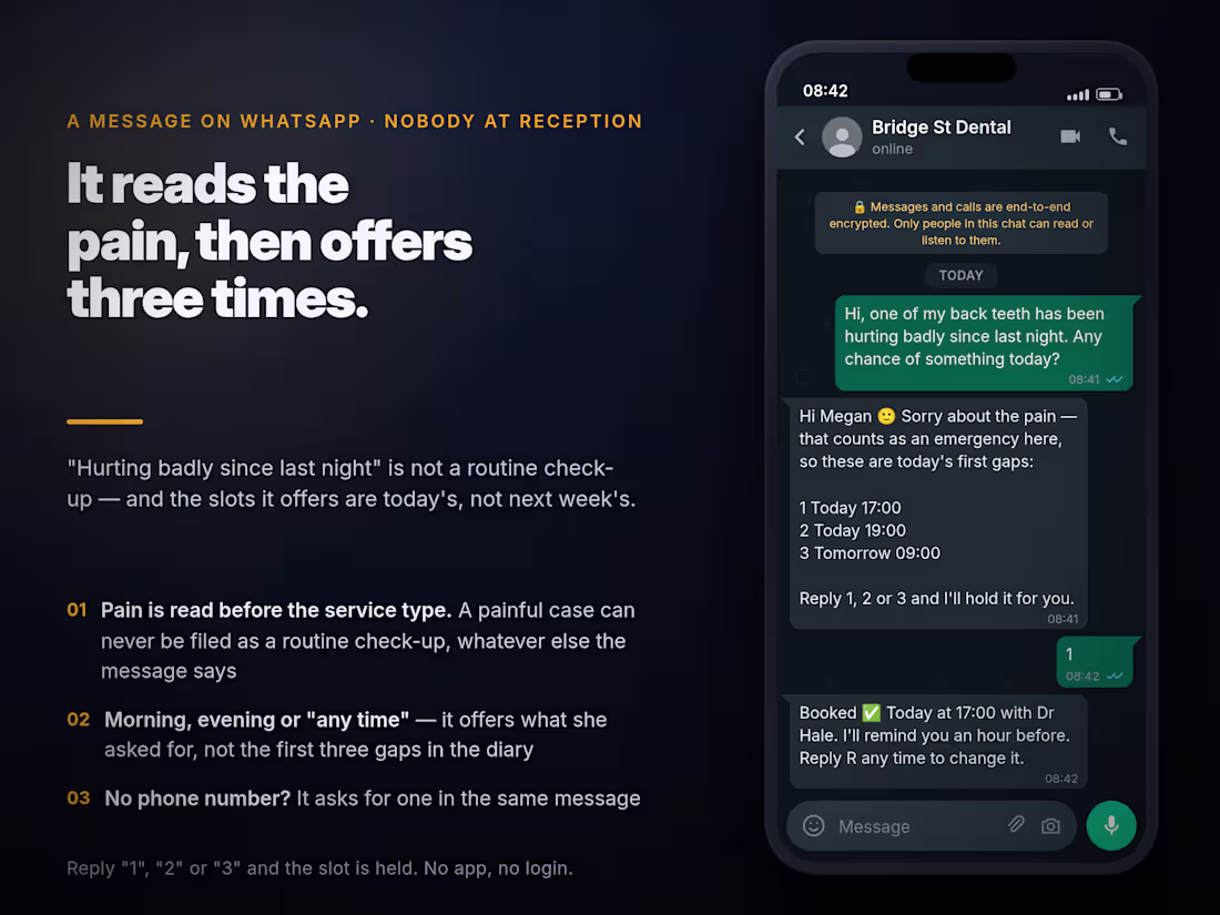Cover image for Message to booking, with reminders and no-shows