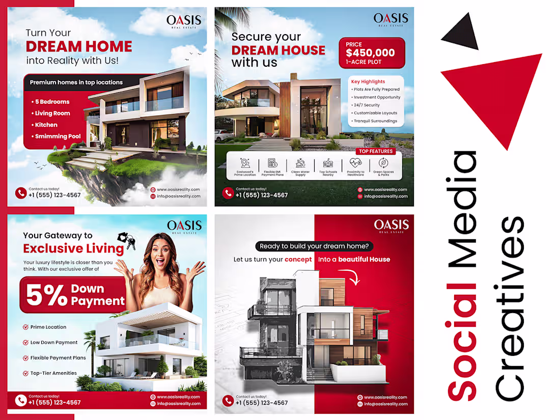 Cover image for Real Estate Branding | Realtors Social Media Posts :: Behance