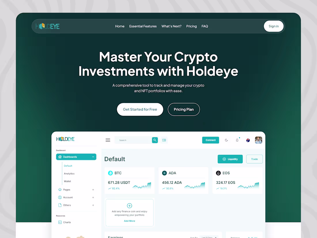 Cover image for Designing a SaaS landing page for a crypto platform