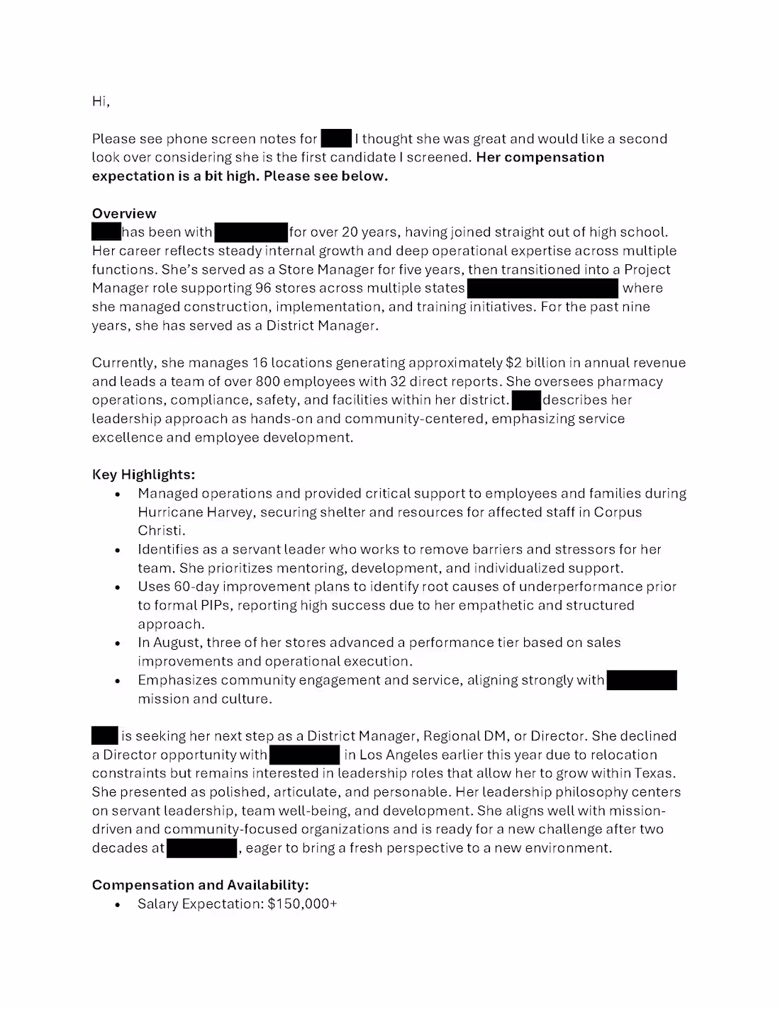 Cover image for Detailed Candidate Interview Feedback &