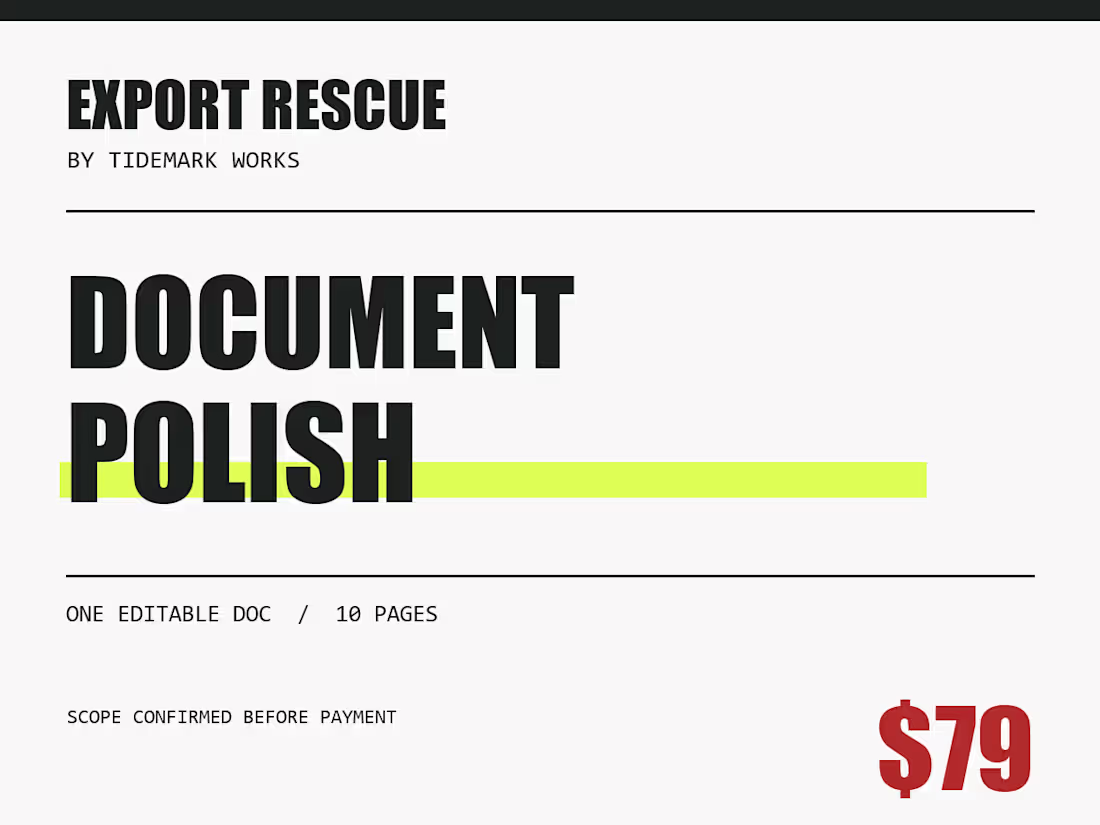 Cover image for Editable document polish up to 10 pages