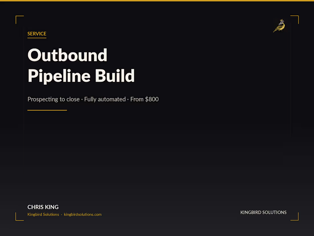 Cover image for Outbound Pipeline Build