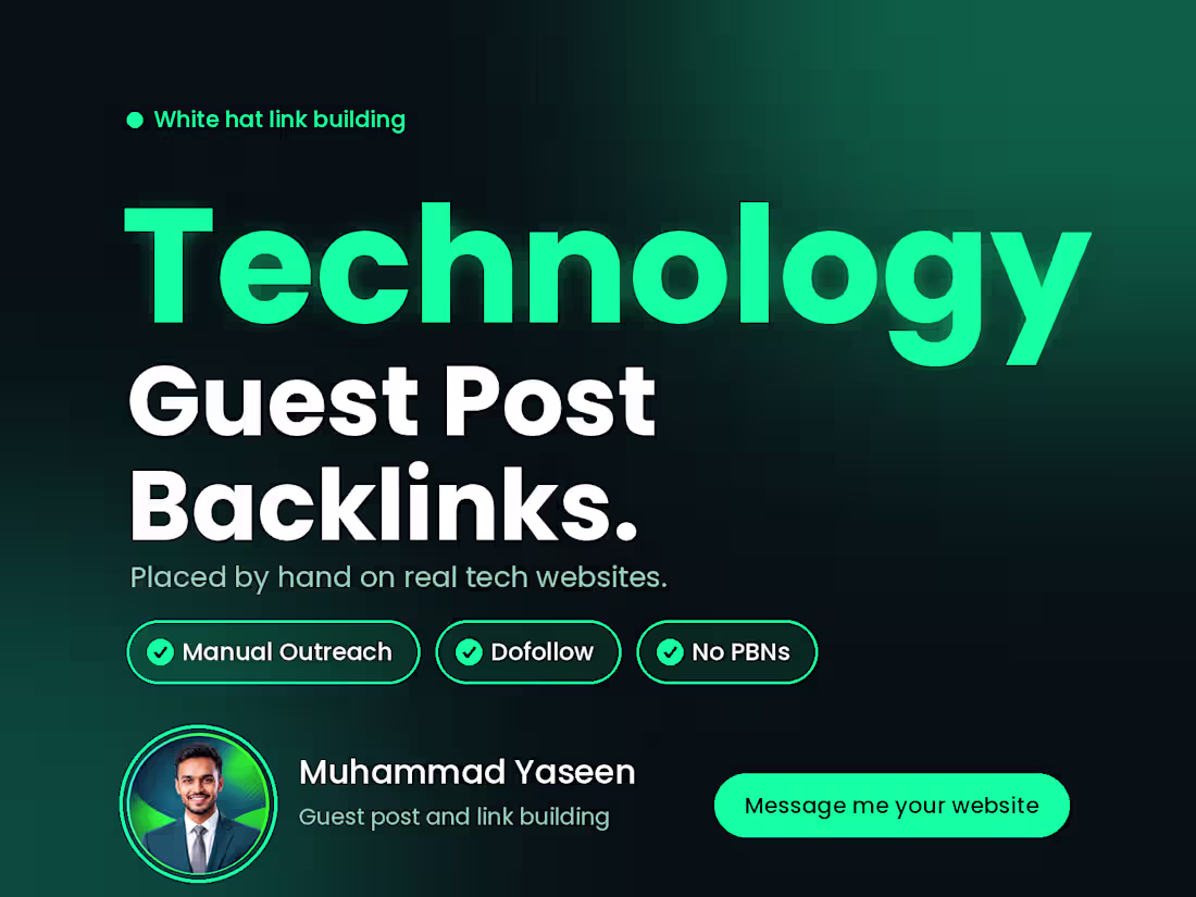 Cover image for Technology Guest Post Backlinks | Manual Outreach