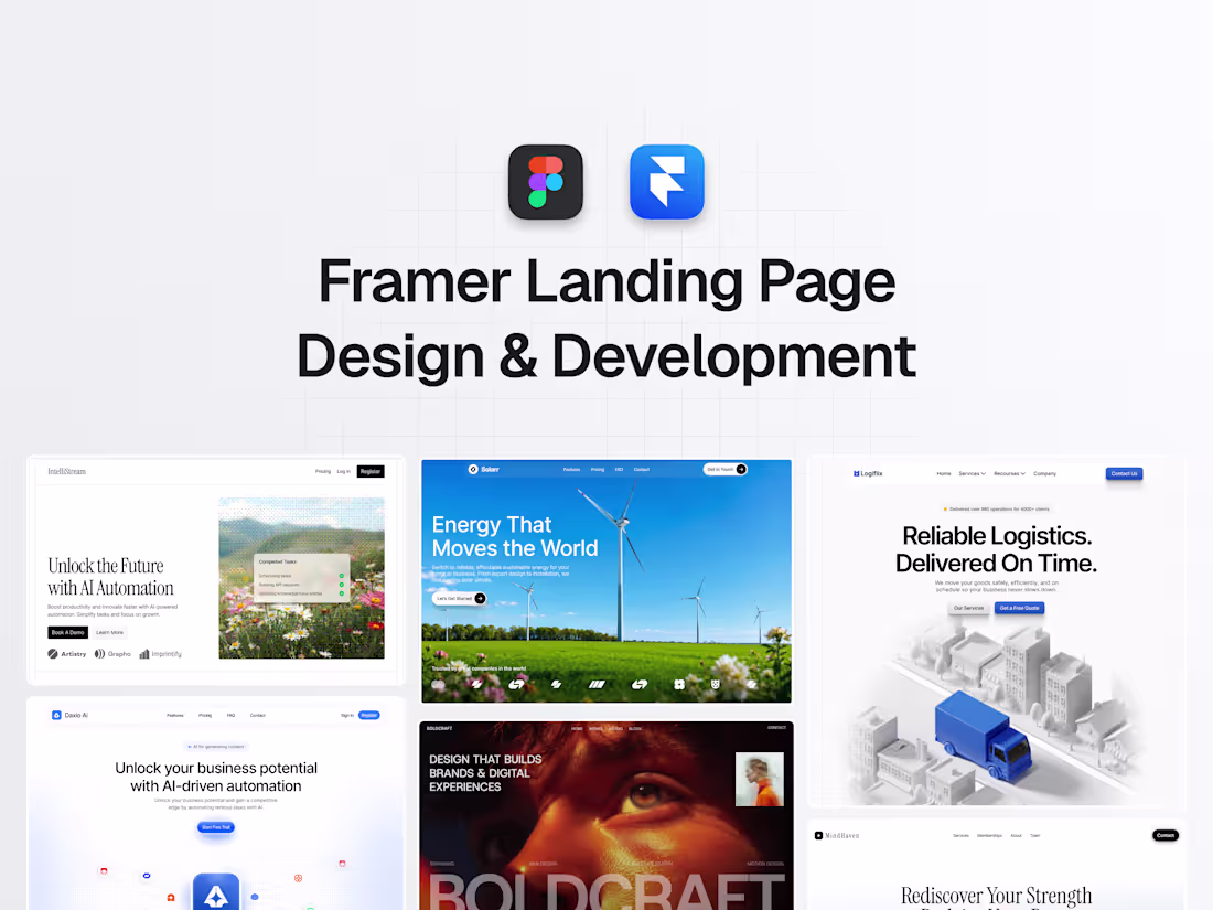 Cover image for Framer Landing Page Design and Development