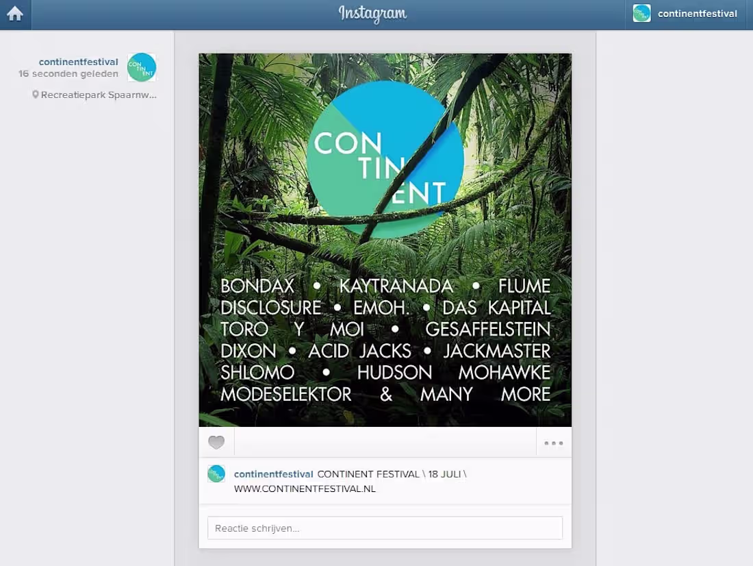 Cover image for Continent Festival - Social media visuals