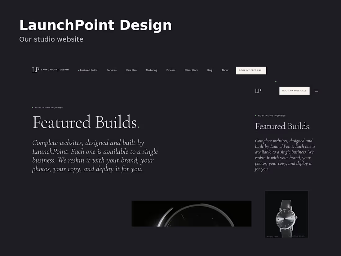 Cover image for LaunchPoint Design: our own studio website