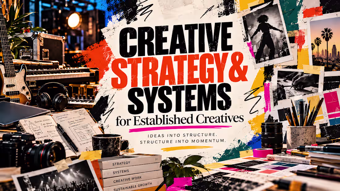 Cover image for Creative Strategy + Systems for Established Creatives