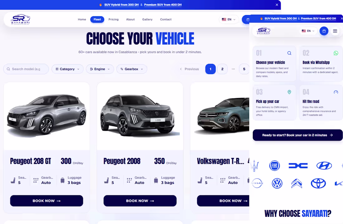 Cover image for Sayarati | Car Rental Platform Casablanca