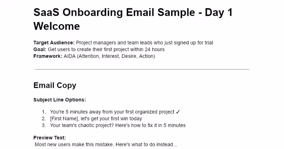 Cover image for TaskFlow Onboarding Email Campaign
