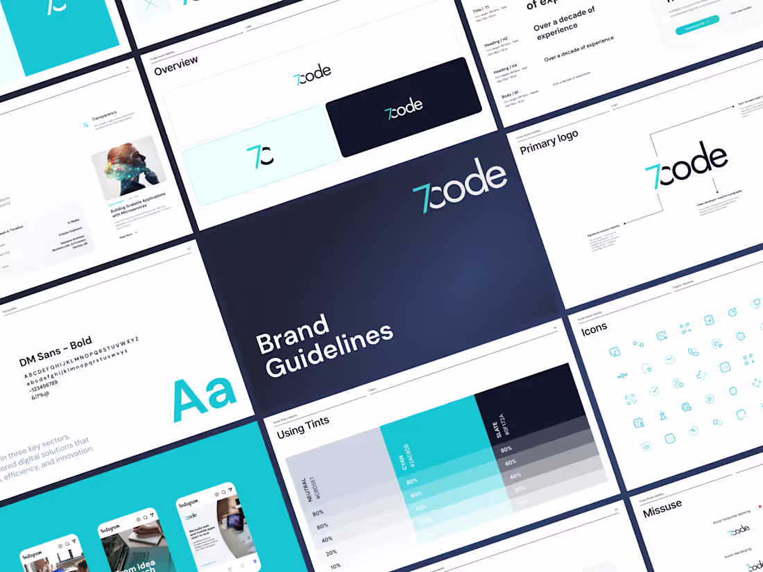 Cover image for Brand Identity Guidelines & Logo Design - 7code